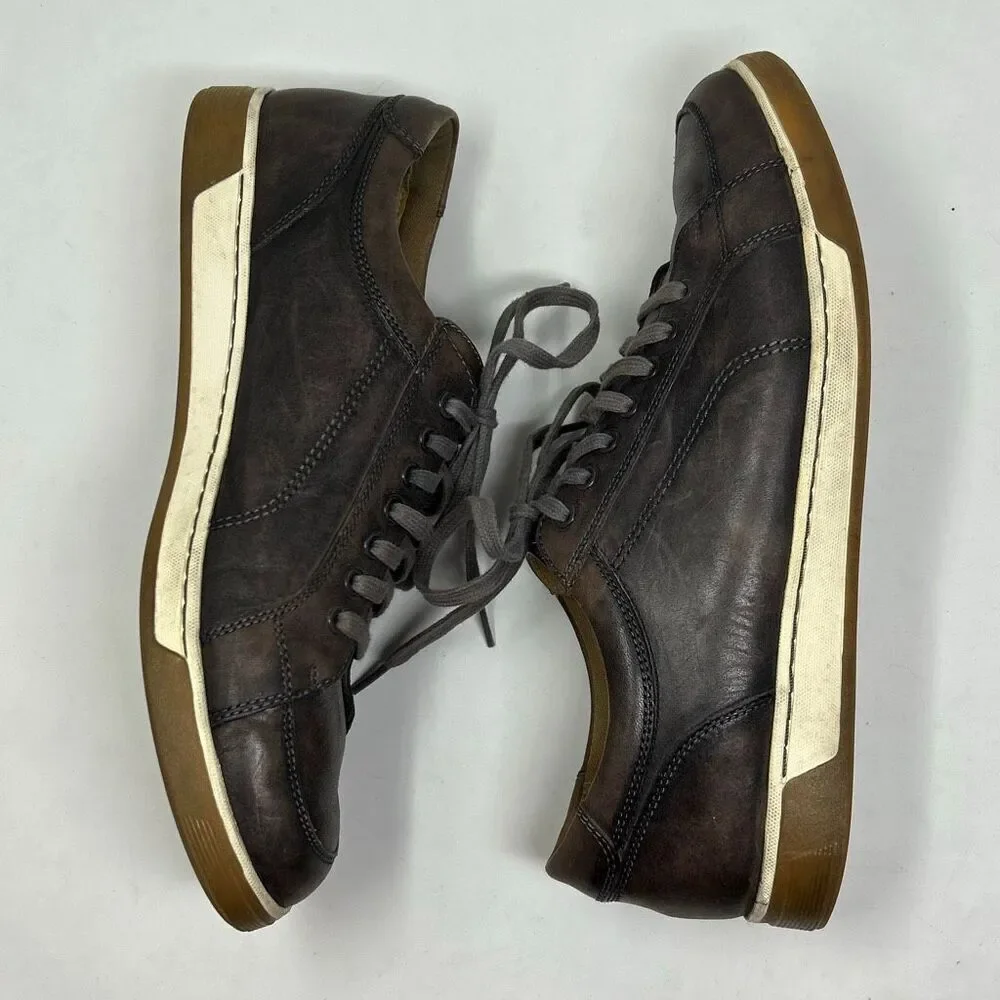 Cole Haan Vartan Sport Oxfords Leather Sneakers Mens Sz 10 Ironstone Brown Gray